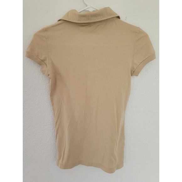 John Galt Women's Collared Polo Tan‎ Shirt One Size NEW #8/17 - Picture 2 of 4